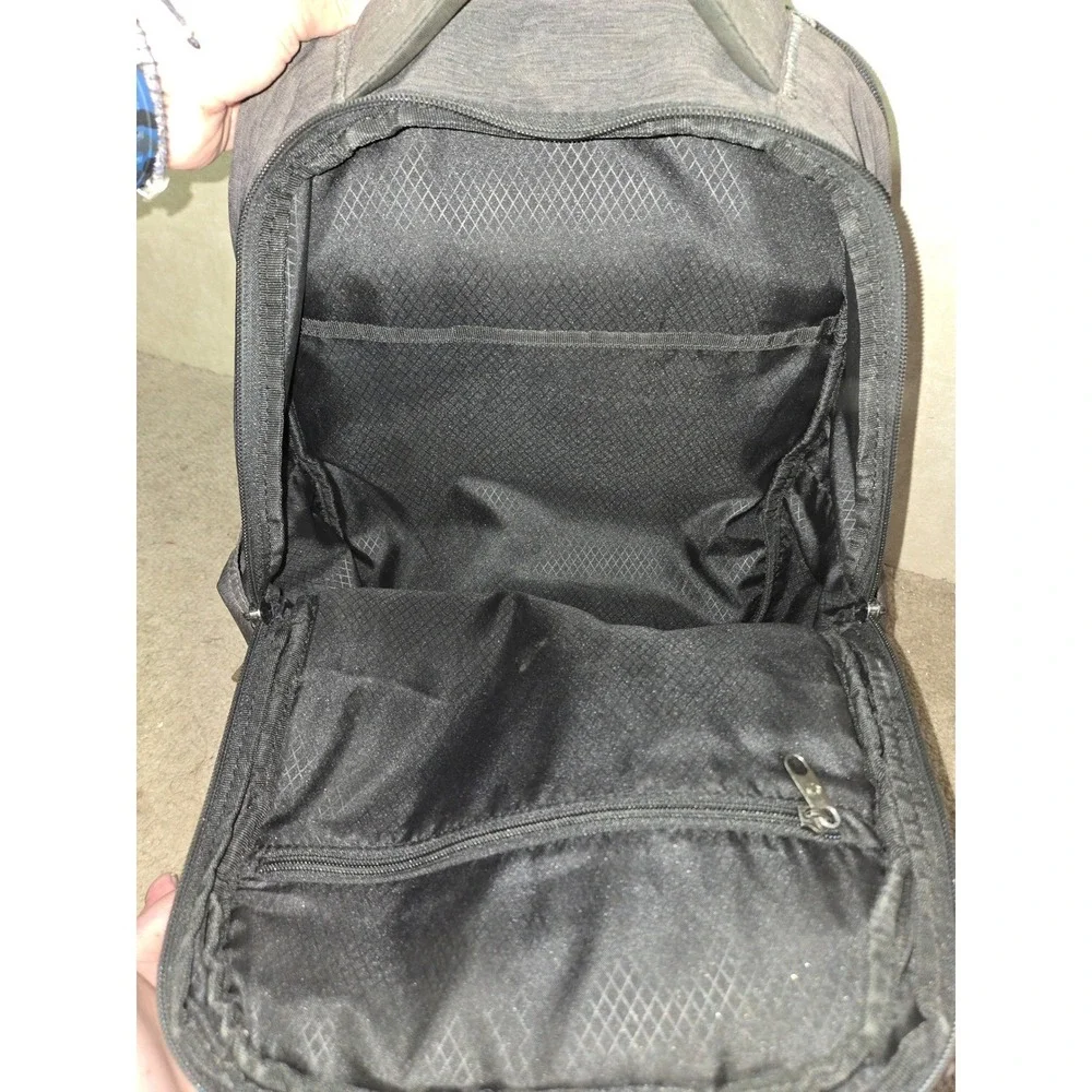 Samsonite Charcoal Gray Heathered Fabric Backpack Laptop Bag Travel School Work